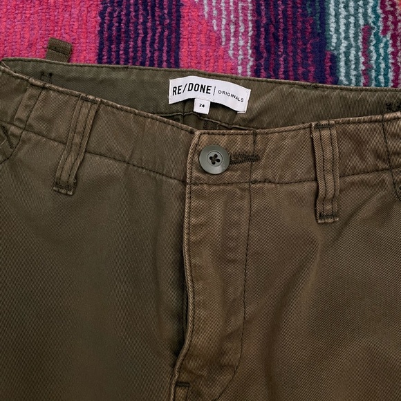 Re/Done Khaki Twill Cargo Pants - Picture 4 of 6